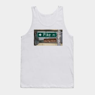 Pike Place Street Sign Tank Top